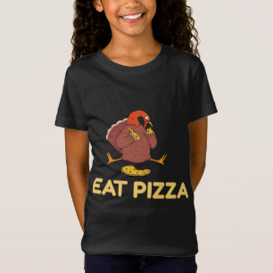 T-Shirt Drôle Manger pizza Turquie Thanksgiving vegan pour