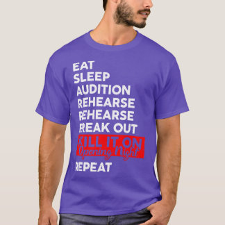 T-shirt Drôle Manger Sleep Kill It on Ouverture Nuit