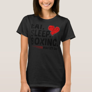 T-shirt Drôle Manger Sleep Répéter Boxe Lover Parfait Jour