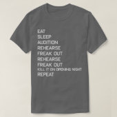 T-shirt Drôle Manger Sleep Théâtre Geek Nerd Broadway Musi (Design devant)