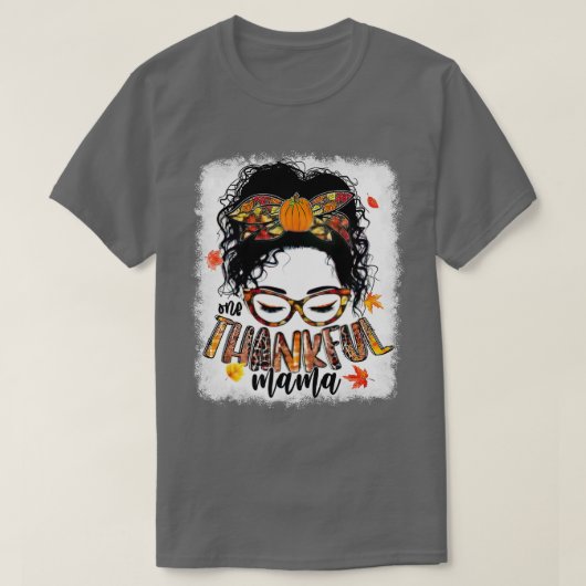 T-shirt Drôle Mangue Un Thankful Mama Automne Que (Design devant)