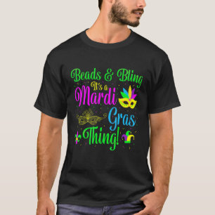 T-shirt Drôle Mardi Gras perles et bling C'est un Mardi Gr
