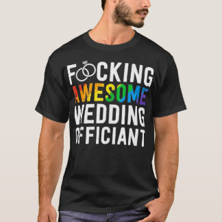 T-shirt Drôle Mariage Officiel Cadeau Awesome LGBT Gay Wed