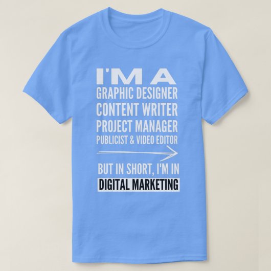 T-shirt Drôle Marketing numérique Multitasker Job Blagues  (Design devant)
