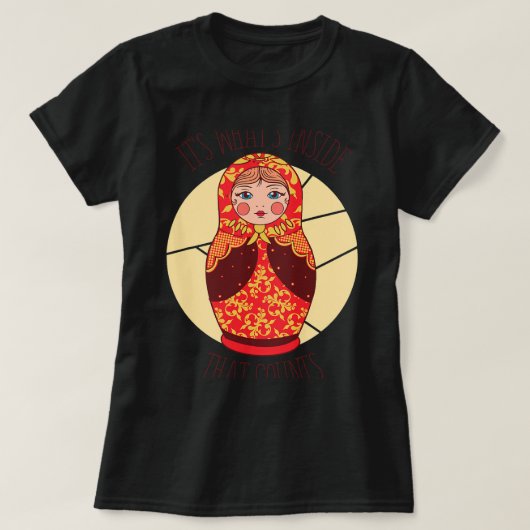 T-shirt Drôle Matryoshka Poupées russes de nidification (Design devant)