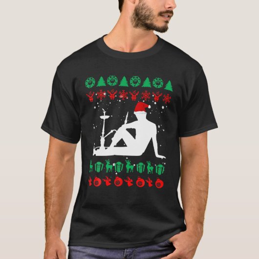 T-shirt Drôle Mauvais Noël Cadeau Shisha Shisha Shisha Hoo (Devant)