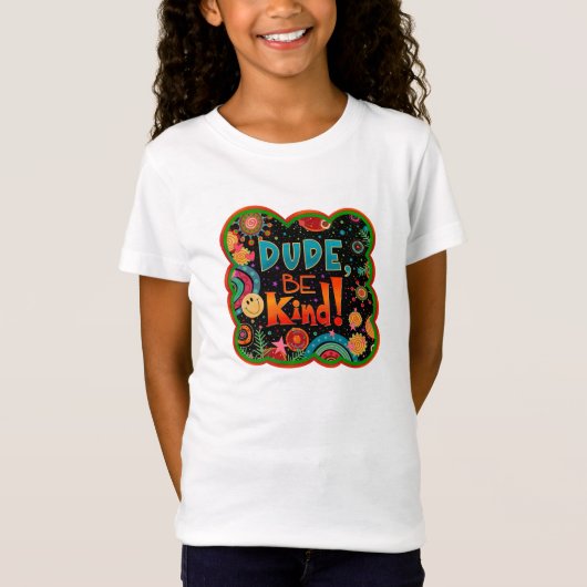 T-Shirt Drôle Mec Soyez gentil Ado Inspirivity (Devant)