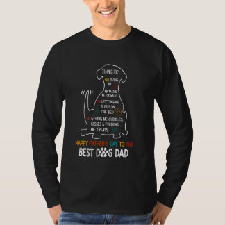 T-shirt Drôle meilleur chien papa, Fête des pères heureuse
