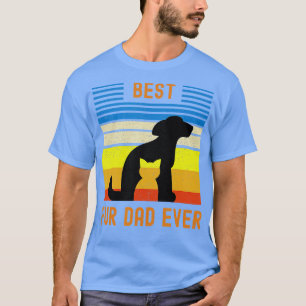 T-shirt Drôle meilleur père de fourrure jamais Vintage Ret