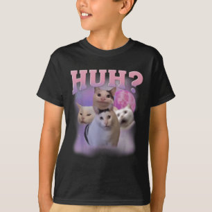 T-shirt Drôle Mème Huh Chat Chemise Amoureux de les chats