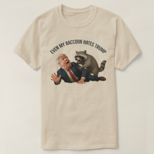T-shirt Drôle Même Mon Raton Laveur Déteste Trump 2026 Ant