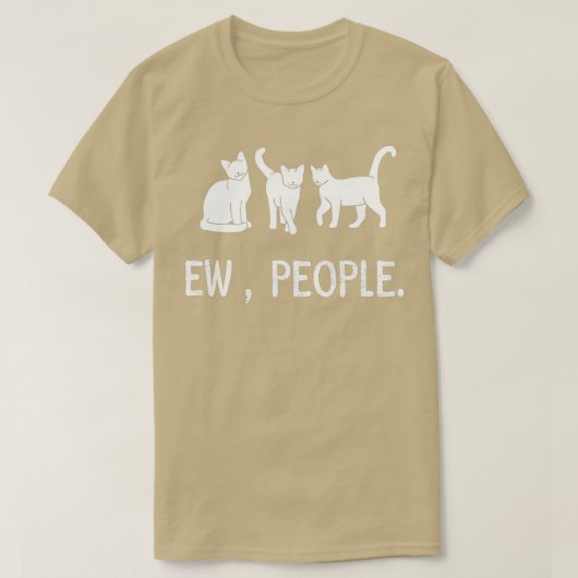 T-shirt drôle meow kitty black chat drôle ew, les gens mio (Design devant)