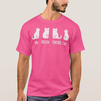 T-shirt Drôle Meow Kitty Un Deux Trois Cat Drôle Chat Noir