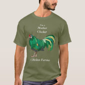 T-shirt Drôle Mère Clucker Poulet Agricole Poulet Vert (Devant)