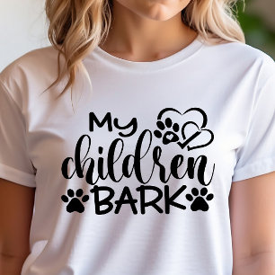 T-shirt Drôle Mes enfants écorce