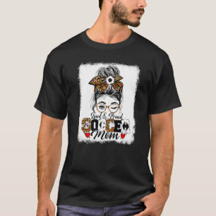 T-shirt Drôle Messy Bun Loud & Proud Soccer Maman D de mèr