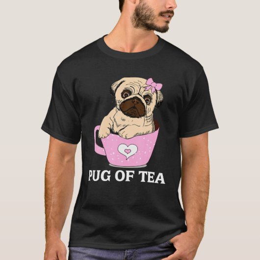 T-shirt Drôle mignon Carlin Amoureux des chiens chien race (Devant)