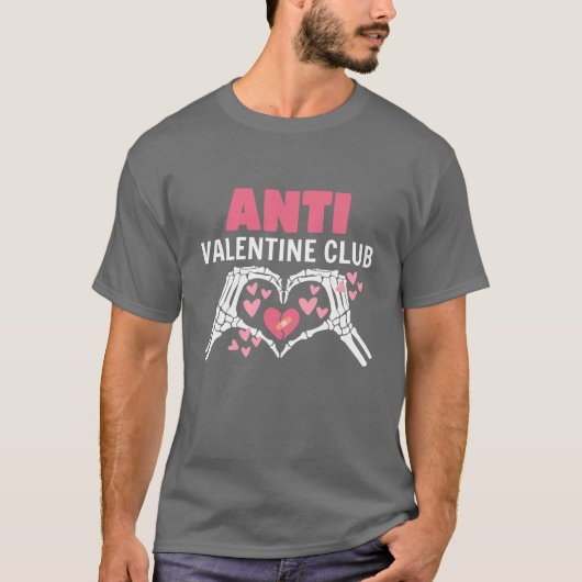 T-shirt Drôle mignon Coeur solitaire Anti Saint Valentin C (Devant)
