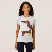 T-Shirt Drôle mignon dachshund pour parent chien long (Devant entier)