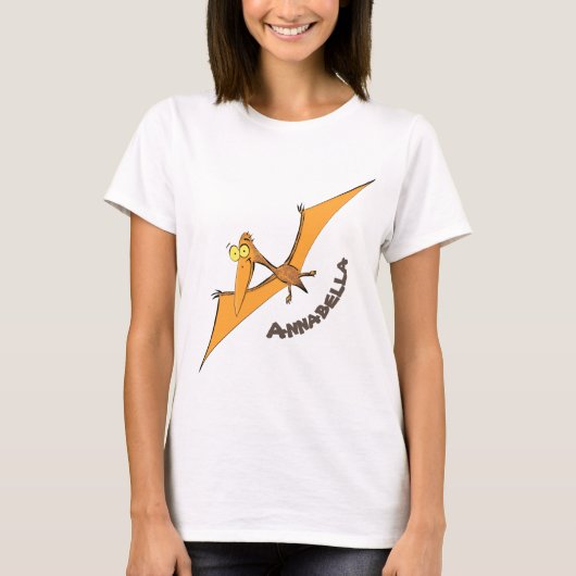 T-shirt Drôle mignon dessin animé de pterodactyle volant o (Devant)