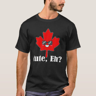 T-shirt Drôle mignon EH Feuille d'érable Drapeau canadien