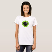 T-shirt Drôle mignon Eyeball vert (Devant entier)