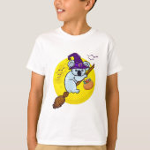 T-shirt Drôle mignon Halloween Koala Oear Witch Cadeau Pou (Devant)