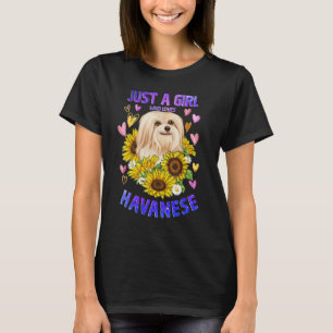 T-shirt Drôle mignon Havanais Chien Aimant Fille Chiot Amo