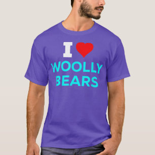 T-shirt Drôle mignon J'aime Coeur Laine Ours