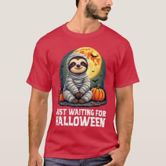 T-shirt Drôle mignon maman Sloth en attente d'Halloween