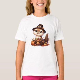 T-shirt Drôle Mignon Otter de remerciement de Thanksgiving