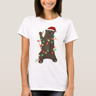 T-shirt Drôle mignon ours de Noël