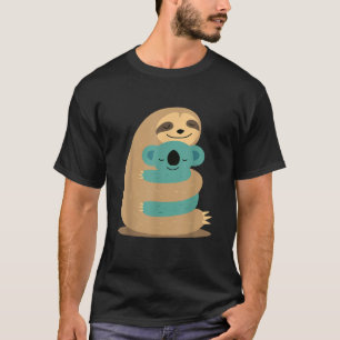 T-shirt drôle mignon paresseux étreindre koala cadeau
