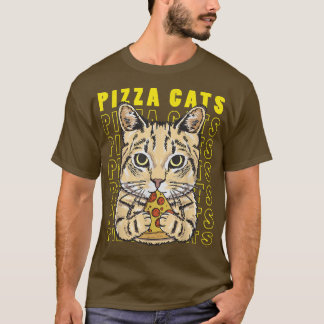 T-shirt Drôle mignon Pizza chatte mignonne Pizza chat 