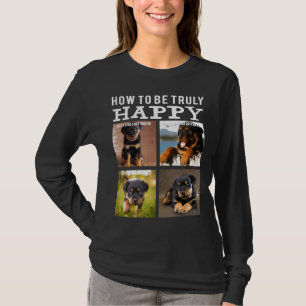 T-shirt Drôle mignon Rottweiler Face Joyeux Chien Maman Ma