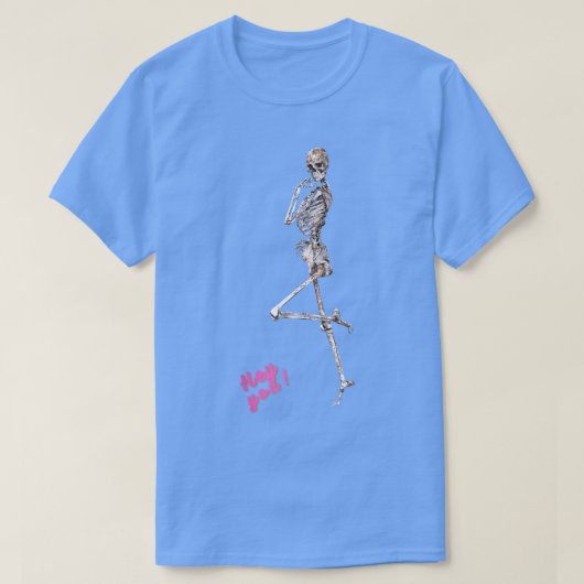 T-shirt Drôle mignonne Dames Squelette (Design devant)