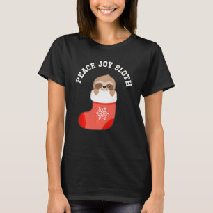 T-shirt Drôle Mignonne Paix Joie Sloth Stocker Hommes Femm