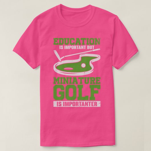 T-shirt Drôle Miniature Crazy Golf Player Cadeau (Design devant)