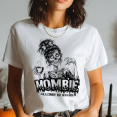 T-shirt Drôle Mombie Zombie Maman Café Halloween Citation