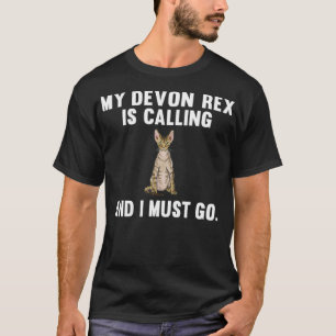 T-shirt Drôle Mon Devon Re Appelle Et Je Dois Aller Chat