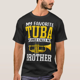 T-shirt Drôle Mon Joueur de Trompette Tuba Préféré M'appel