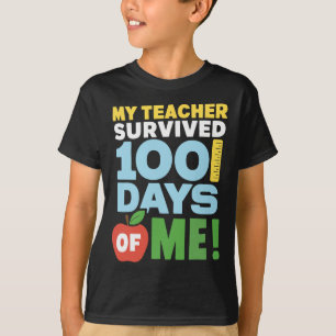 T-shirt Drôle Mon Professeur A Survécu 100 Jours De Moi 10