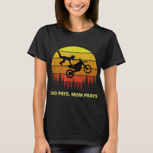 T-shirt Drôle Motocross Idée Pour Parent Papa Maman Fils D