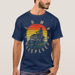 T-shirt Drôle Mower Pelouse Whisperer Cool Rétro Yard Trav