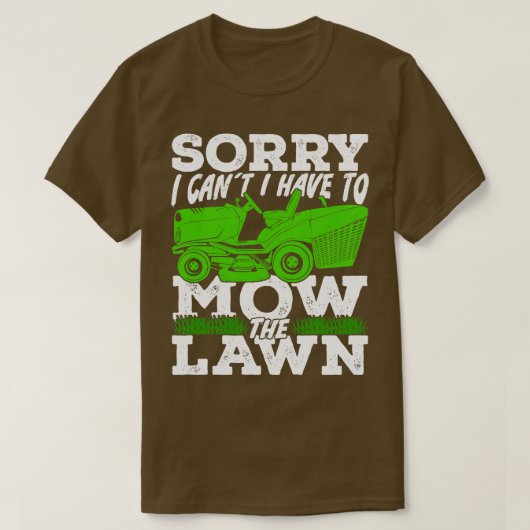 T-shirt Drôle Mowing Lawn Mower Gardener Cadeau (Design devant)