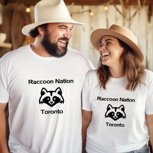 T-shirt Drôle Nation de Raton Laveur Toronto Lumière-Monot