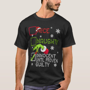 T-shirt Drôle Naughty Innocent jusqu'à preuve du contraire