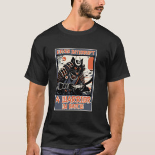 T-shirt DRÔLE Ne jamais interrompre le chat de jeu de samo