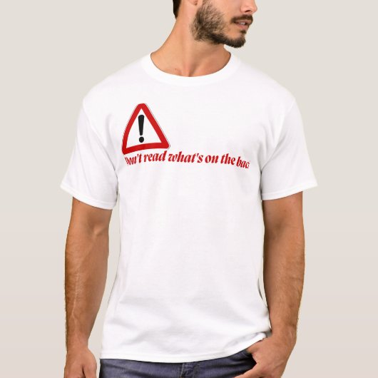 T-Shirt Drôle 'Ne Lis Pas le Dos' (Devant)