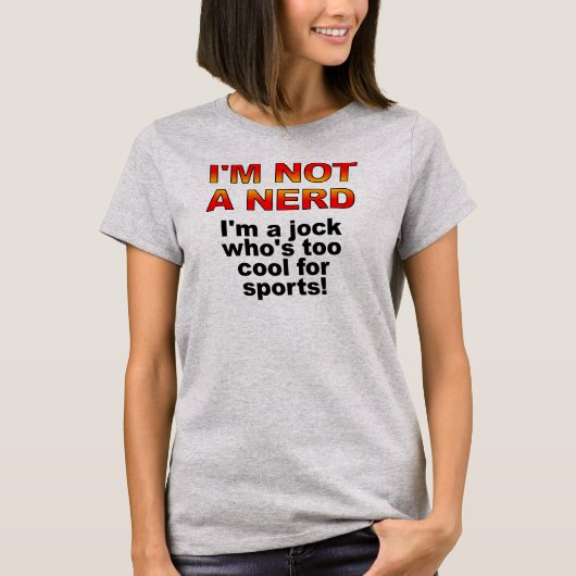 T-Shirt Drôle Nerd Jock (Devant)